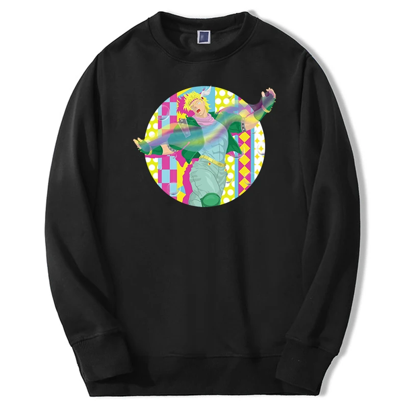 

Anime JoJo's Bizarre Adventure Dio Jotaro Jolyne Stone Ocean Men's Simple Warm Hoodie Sweatshirt Fashion Print Unisex Sweatshirt