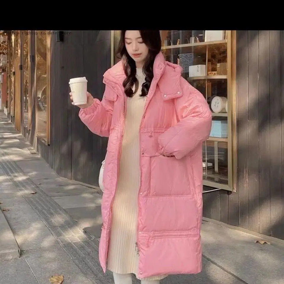 Anti Season Meilad Fashion Down Jacket Knee High Korean Version Loose and Thick Hooded Versatile White Duck Down Jacket