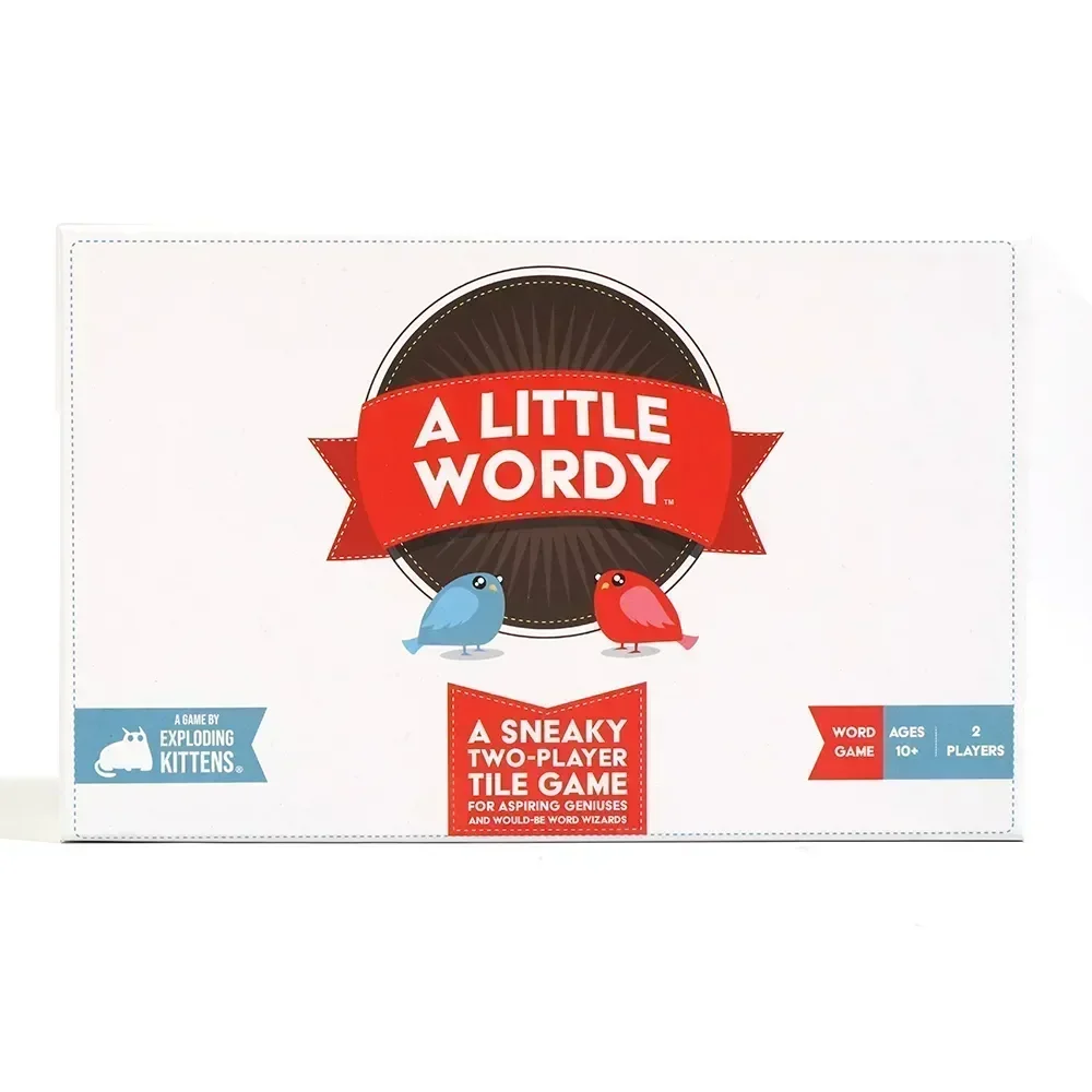 A Little Wordy by Exploding Kittens Zombie Kittens Clever Scramble Word Game of Tiles Cards Board Games for Adults and Teens