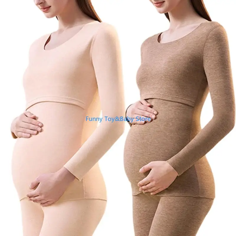 قميص مريح للرضاعة الطبيعية من البوليستر القابل للتمدد C90B