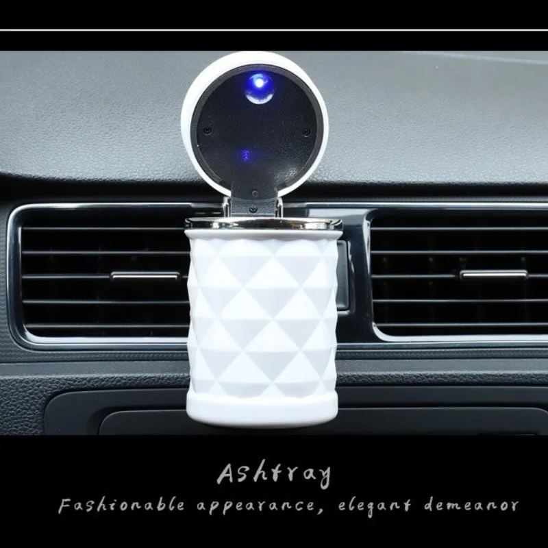Car Cigarette Ashtray Cup With Lid With LED Light Portable Detachable Vehicle Ashtray Holder Cigarette Ashtray Auto Accessories view 2