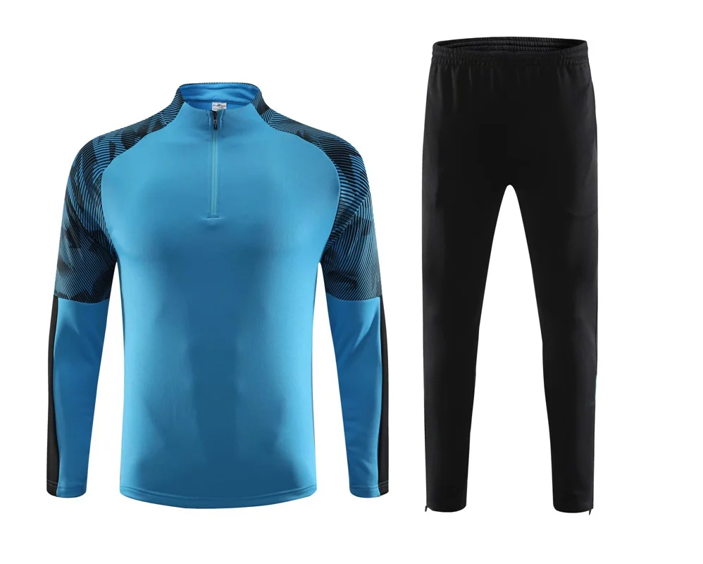 

Casual sports Long sleeve football training suit Long sleeve T-shirt half zip pants jersey combination support print number 24