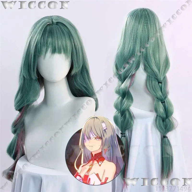 لعبة Phrolova Wuthering Waves Coaplay الأخضر شعر مستعار أحذية الدعامة مثير الأحمر لوليتا فستان فتاة النساء دعوى حفلة الهالوين كوس تخصيص #6