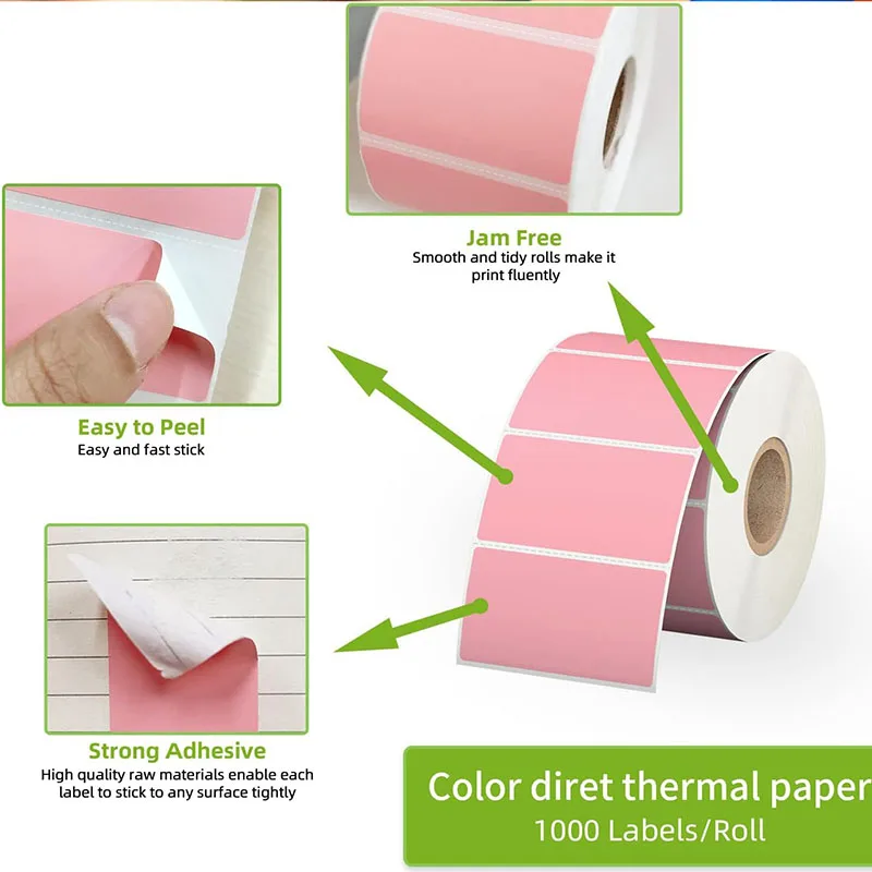 4 لفات 50*30 مللي متر اللون الحراري ملصق ورقة ذاتية اللصق M220 M110 للطباعة السائبة التسمية سعر الباركود العلامة Craft بها بنفسك الحرفية مكتب المنزل