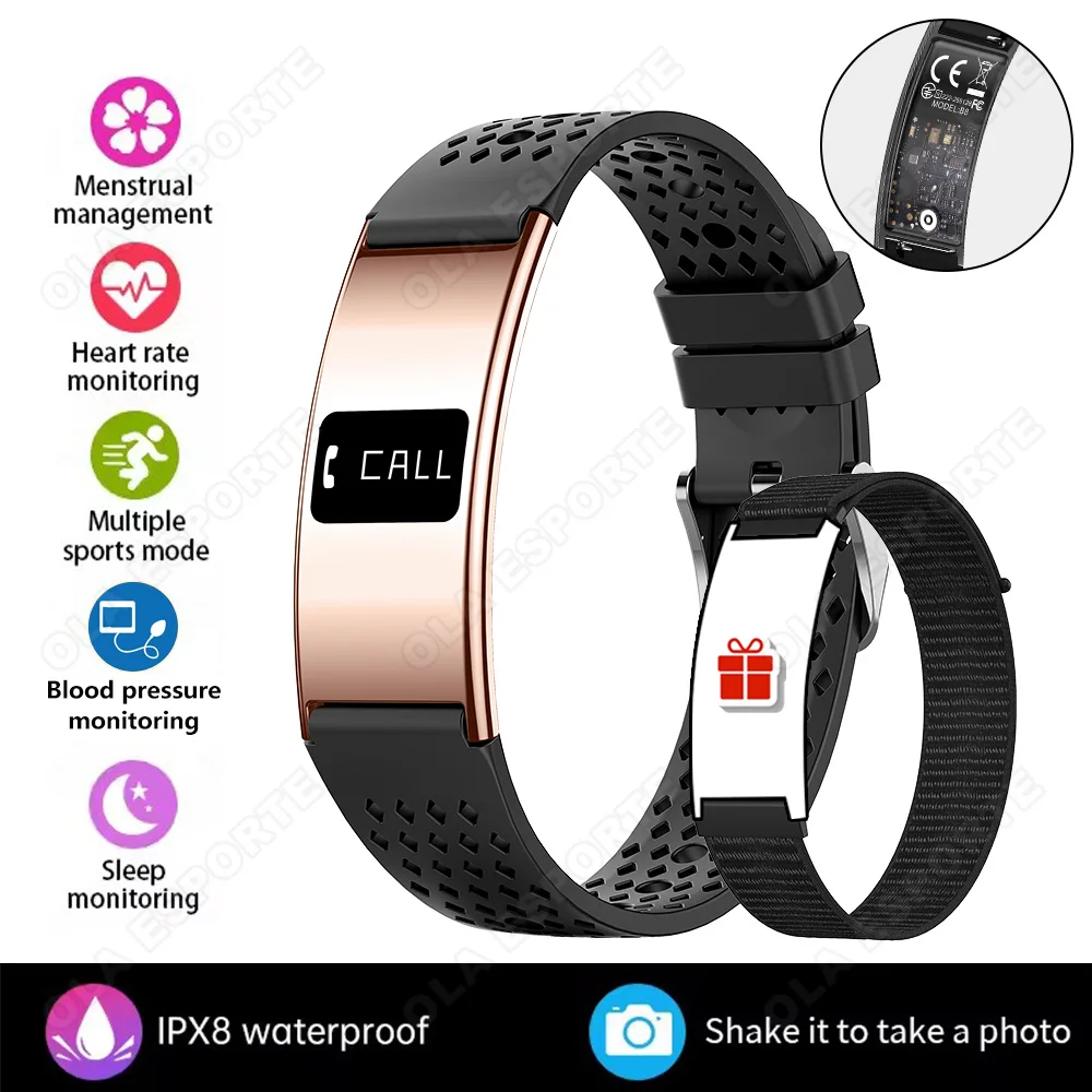 Ultradunne slimme armband Dames Heren Hartslag Bloedzuurstof Gezondheidsmonitor Sport Smartwatch Waterdicht Smart Watch Vakantiegeschenken