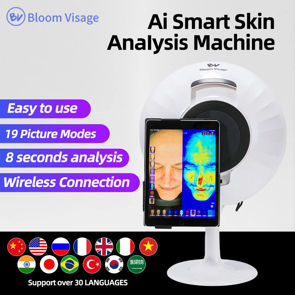 

19 in 1 BV Skin Analyzer Facial Scanner 3D AI Pore Wrinkle Spot Detection Analysis Smart Diagnosis Beauty Salon Essential Device