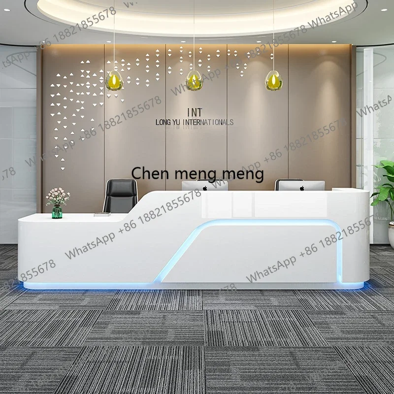 

Стойки ресепшн с эстетичным дизайном для отелей класса люкс и салонов красоты, деревянные, с большим органайзером, для баров и зон ожидания