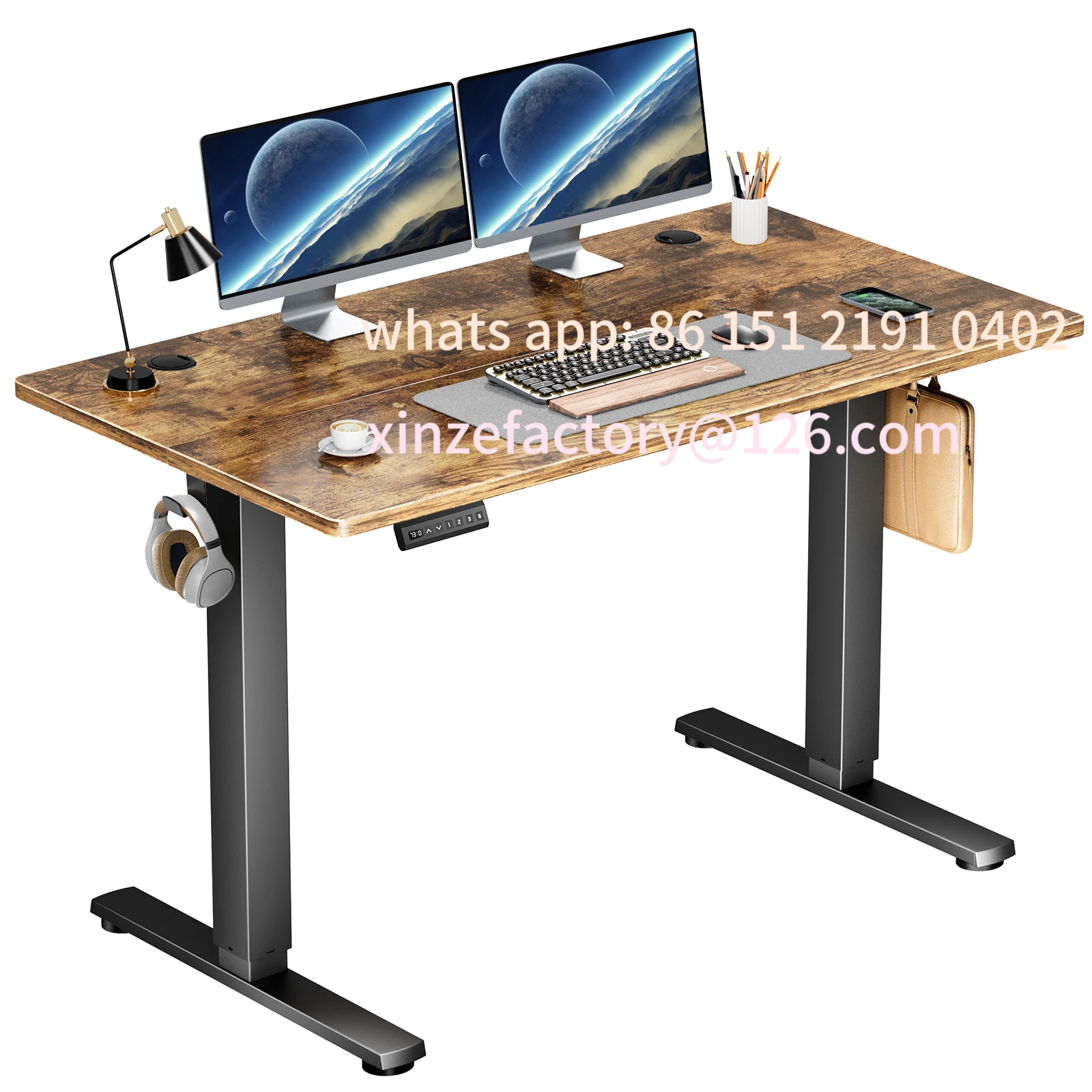 

Customizable JHK Electric Standing Desk Height Adjustable 40x24 Inch Stand Up Sit Stand Computer Desk Workstation Ergonomic Work