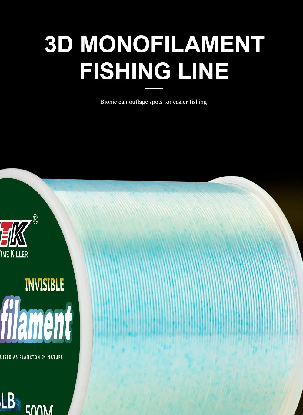 FTK 100/300/500 m Unsichtbare Angelschnur Speckle Fluorkohlenstoff-Beschichtungsschnur 0,14 mm-0,50 mm 4,13 LB-34,32 LB Superstarke gefleckte Schnur – Detail 38