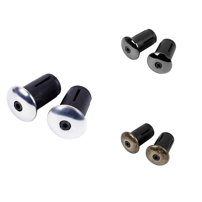 New 2Pcs Bike Lightweight Bar End Plugs Road Bicycle Grip Anti-Slip Firm Handlebar Caps Accessory Bike Bar End Plugs