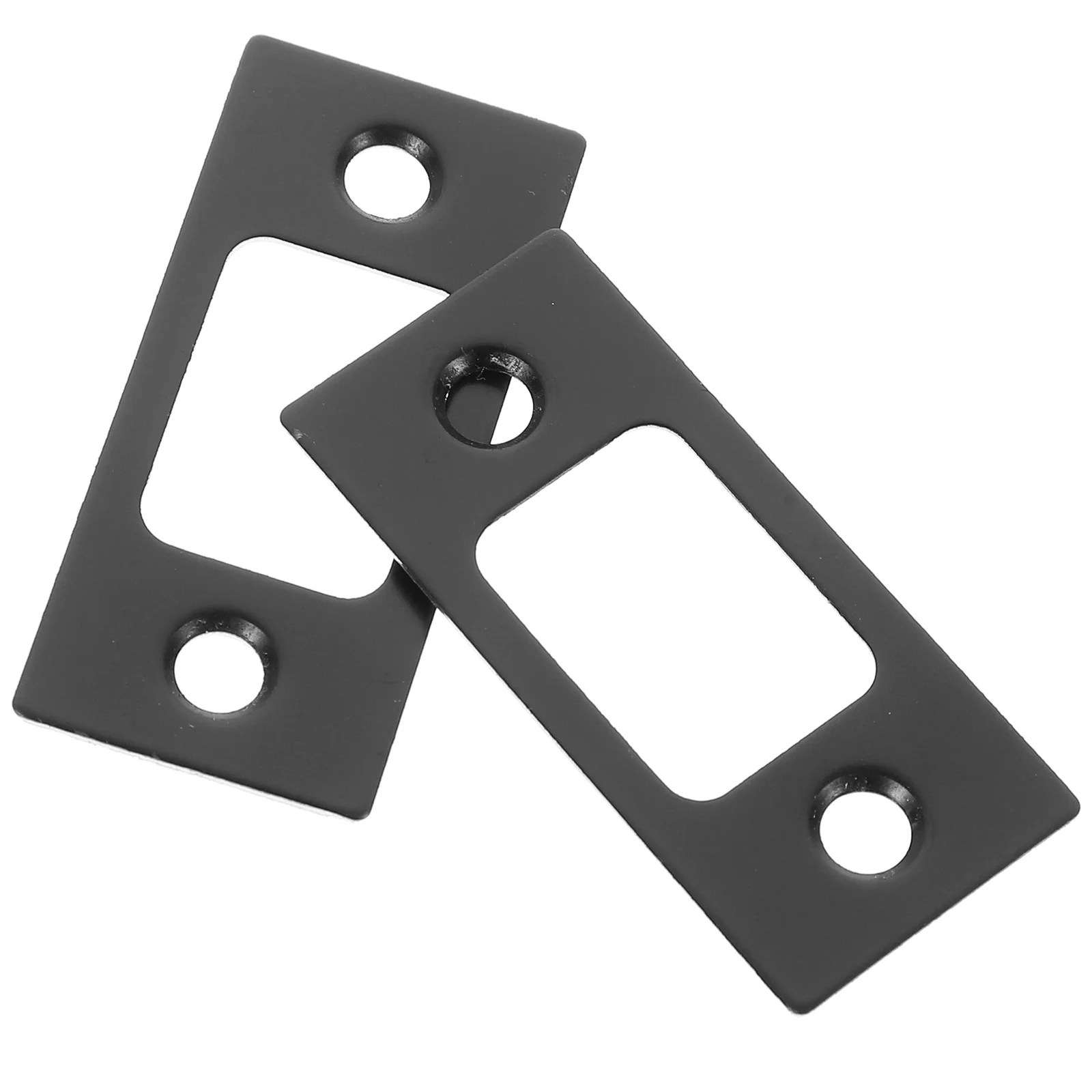 2pcs Stainless Steel Deadbolt Strike Plate Replacement Door Hole Filler Cover For Door Lock Reinforcement Security Upgrade Kit