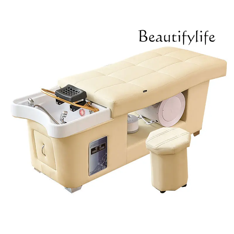 

Barber shop special shampoo bed with water heater fumigation water circulation Thai head treatment bed lying flat bed