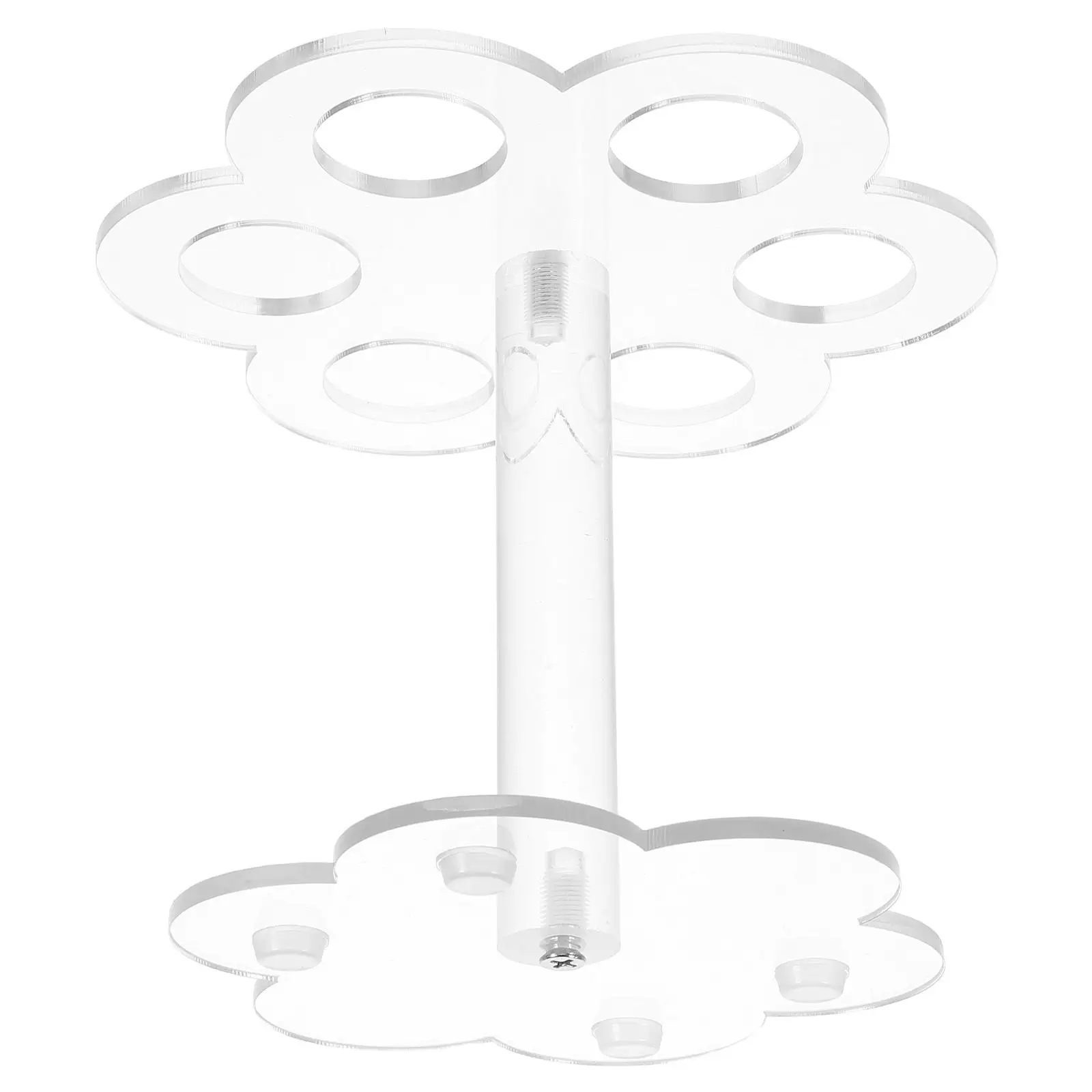 

6 Hole Acrylic Ice Cream Cone Holder Transparent Display Stand Risers Easy Clean Pastry Storage Cake Plinth Dessert Tray