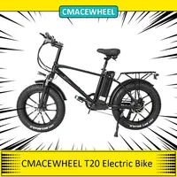 CMACEWHEEL T20 Electric Bike 750W Poweful Motor  17Ah Battery  40-45km/h Max Speed 20*4.0 inch Fat CST Tire City Bike 50KM Range