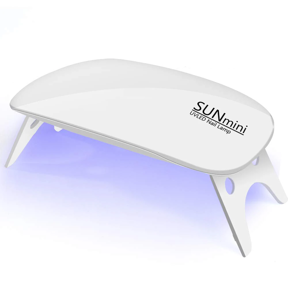 مصباح صغير محمول / أظافر لطلاء الجل - يعمل بمنفذ USB / مصباح مع كشف تلقائي يشبه الذكية، تصميم مدمج قابل للطي لسرعة