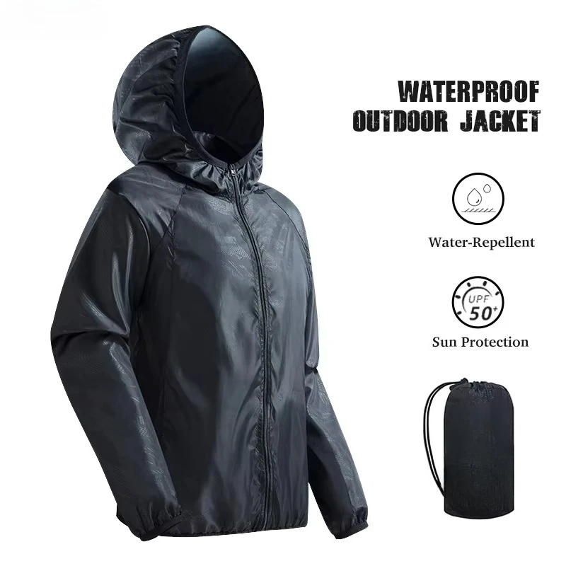 Men Women Hiking Jacket Waterproof Quick Dry Camping Hunting Clothes Sun-Protective Outdoor Sports Coat Anti UV Windbreaker