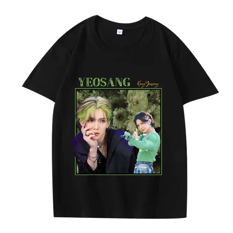 

Ateez Yeosang Vintage Classic T Shirt men ’s women Oversized 100% Cotton top y2k streetwear short sleeve Summer print Unisex tee