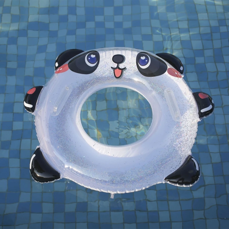 60/70 3D Panda Float Einfach aufblasbarer Schwimmring mit für Kinder