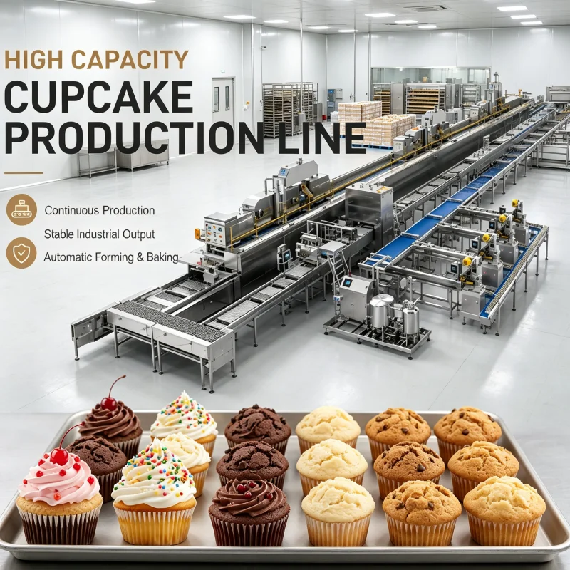 Automatic Sandwich Rice Chocolate Cake Production Line for Large-Scale Cake Manufacturing and Processing Equipment Customized