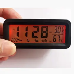 Solar Car Electronic Thermometer Car Thermometer Automatic Backlight Mini Thermometer Type-c