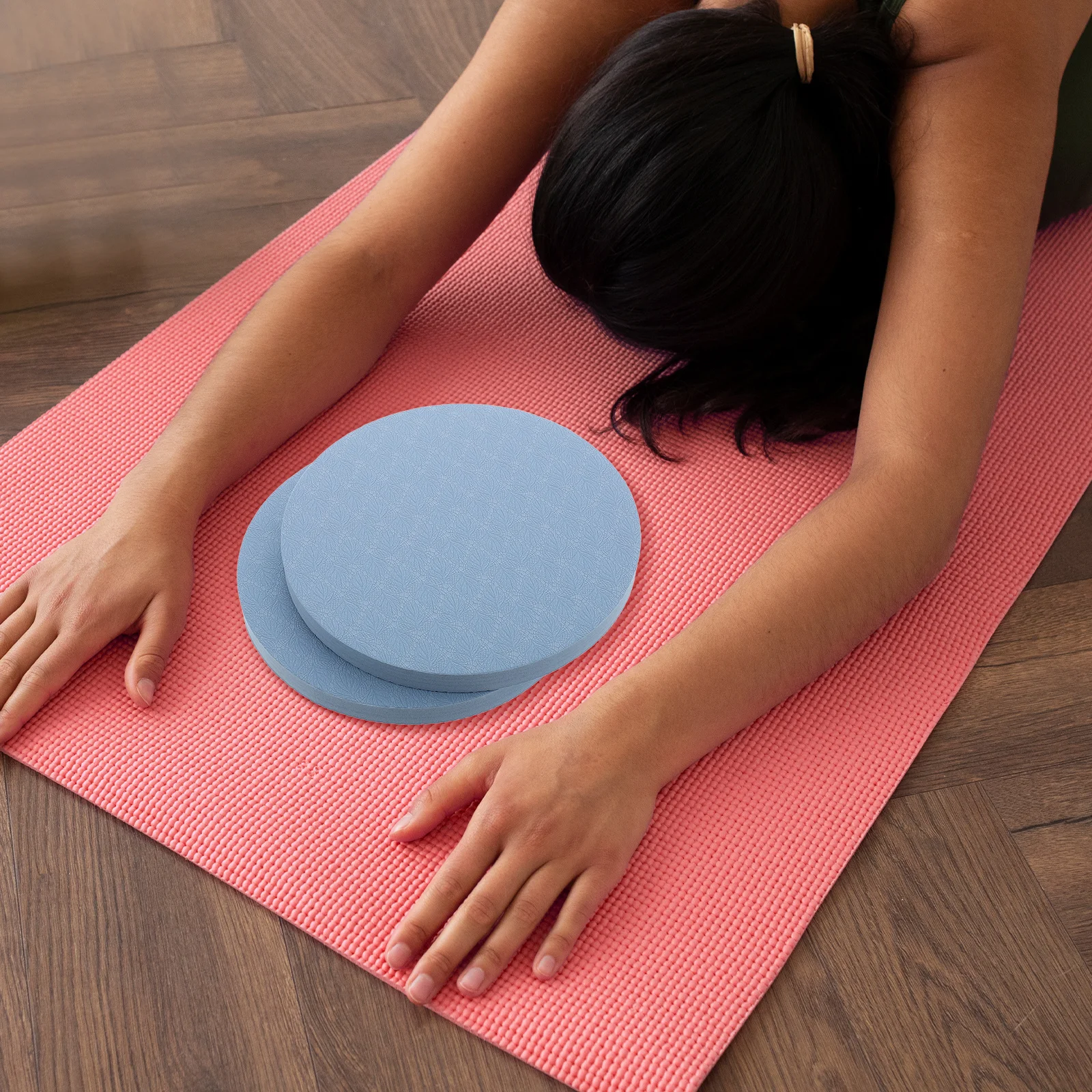 

2Pcs Round Yoga Support Pads Thick Non Slip Knee Elbow Cushion Comfortable Kneeling Mat Pilates Fitness Exercise Protective