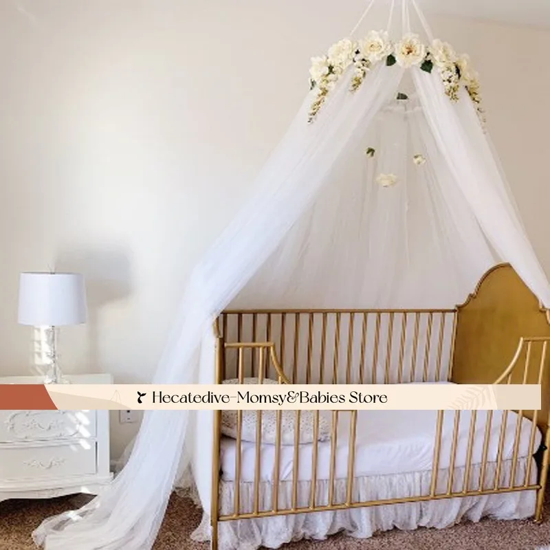 

Breathable Crib Netting Micro-Mesh Insect Barrier & Airflow Maximizer​ crib netting mosquito net crib bedding sheets round top