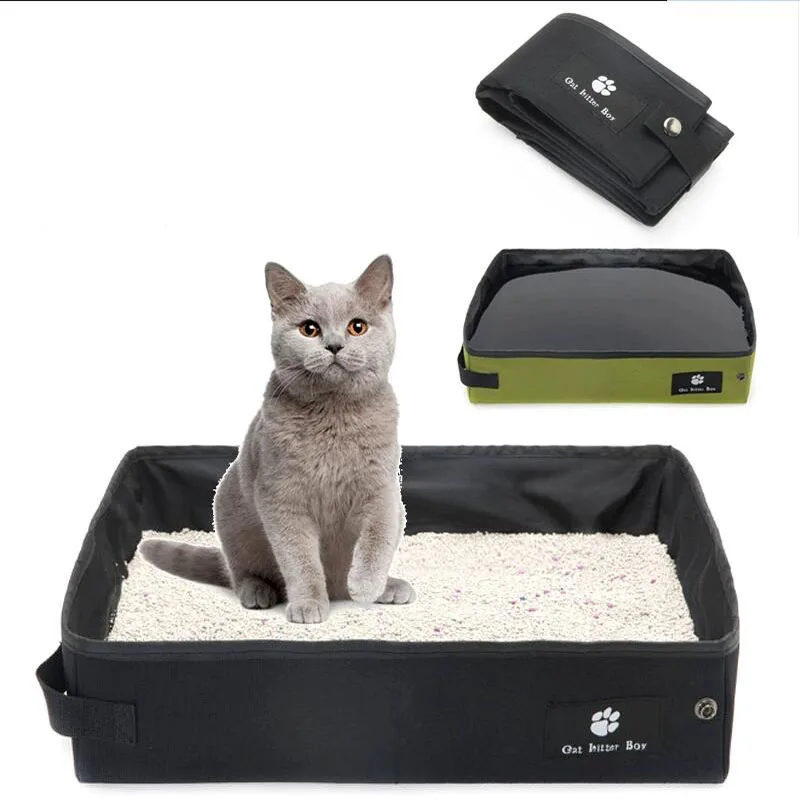 

Portable Cat Litter Box, Foldable, Sand, Leakproof, Waterproof, Travel, Outdoor Toilet, Cleaning, Cat Accessories