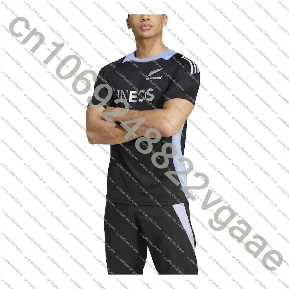 

2025 Mens Tee Rugby Jersey Clothes Performance Kids Train T Shirt Sportswear Team Boys Male Breathable Tee Top All Blacks Home