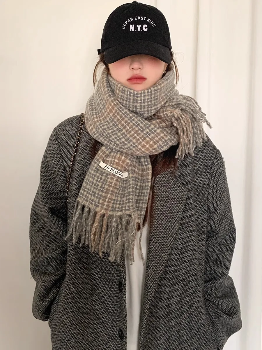 Women\'s New Autumn And Winter Warm Neck Scarf, Versatile Thick Anti-Cold Shawl