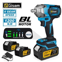 1200N.M Torque Brushless Electric Impact Wrench 1/2 Inch Cordless Electric Wrench Screwdriver Tools For Makita 18V Battery Pins
