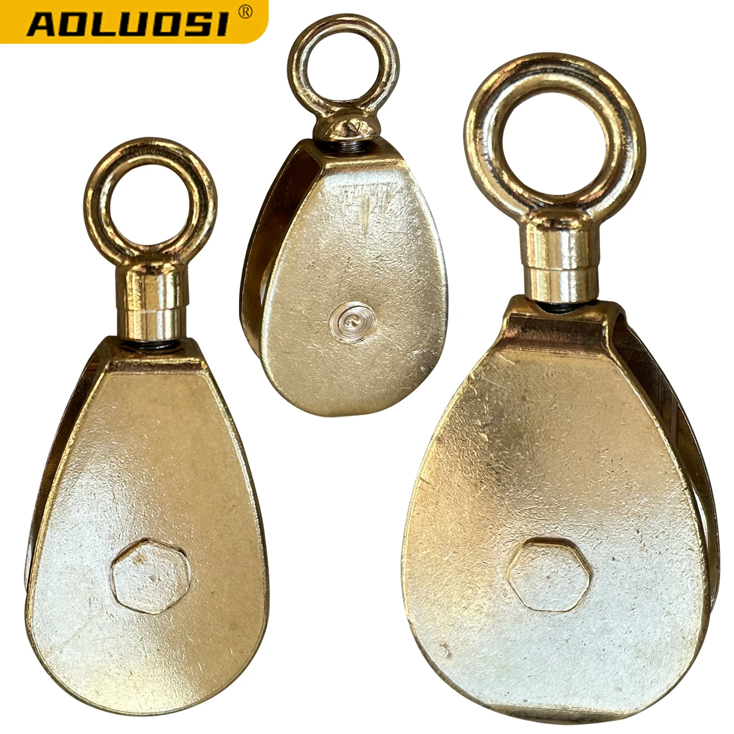371586 Block Flag Brass 32mm Flag Copper Flag Block for Ships Flag Pulley Flagpole Pulley 371587 371588