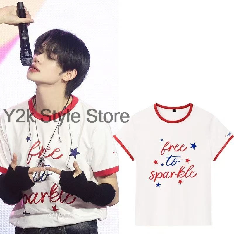 

TXT YEONJUN футболка с героями мультфильмов Kpop модная одежда для любителей концертов футболка из 100% хлопка с круглым вырезом для мужчин и женщин летние футболки с короткими рукавами