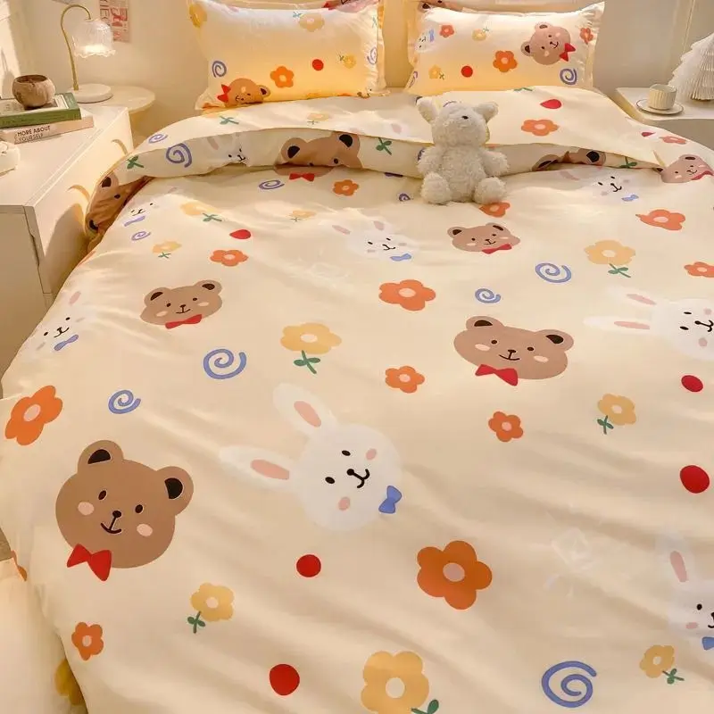 Bohemian Style Duvet Cover 1.5m Single Bed Sheet Cover 180x200cm, Double Size Bed Cover 230cm Pocket Durable and Washable