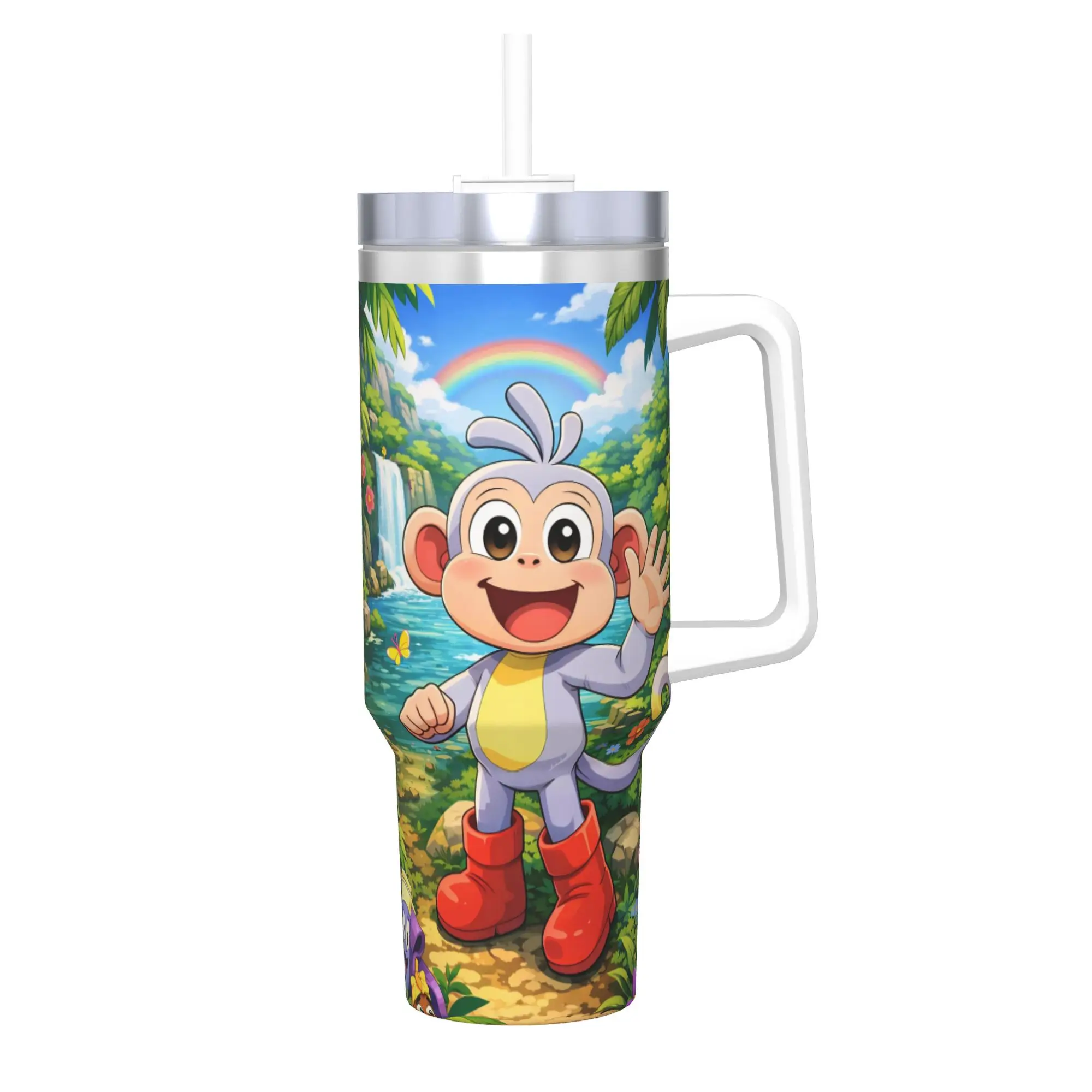 D-Doras The Explorers Tumbler 40oz Stainless Steel Double Wall Vacuum Insulated  Cup With Straw