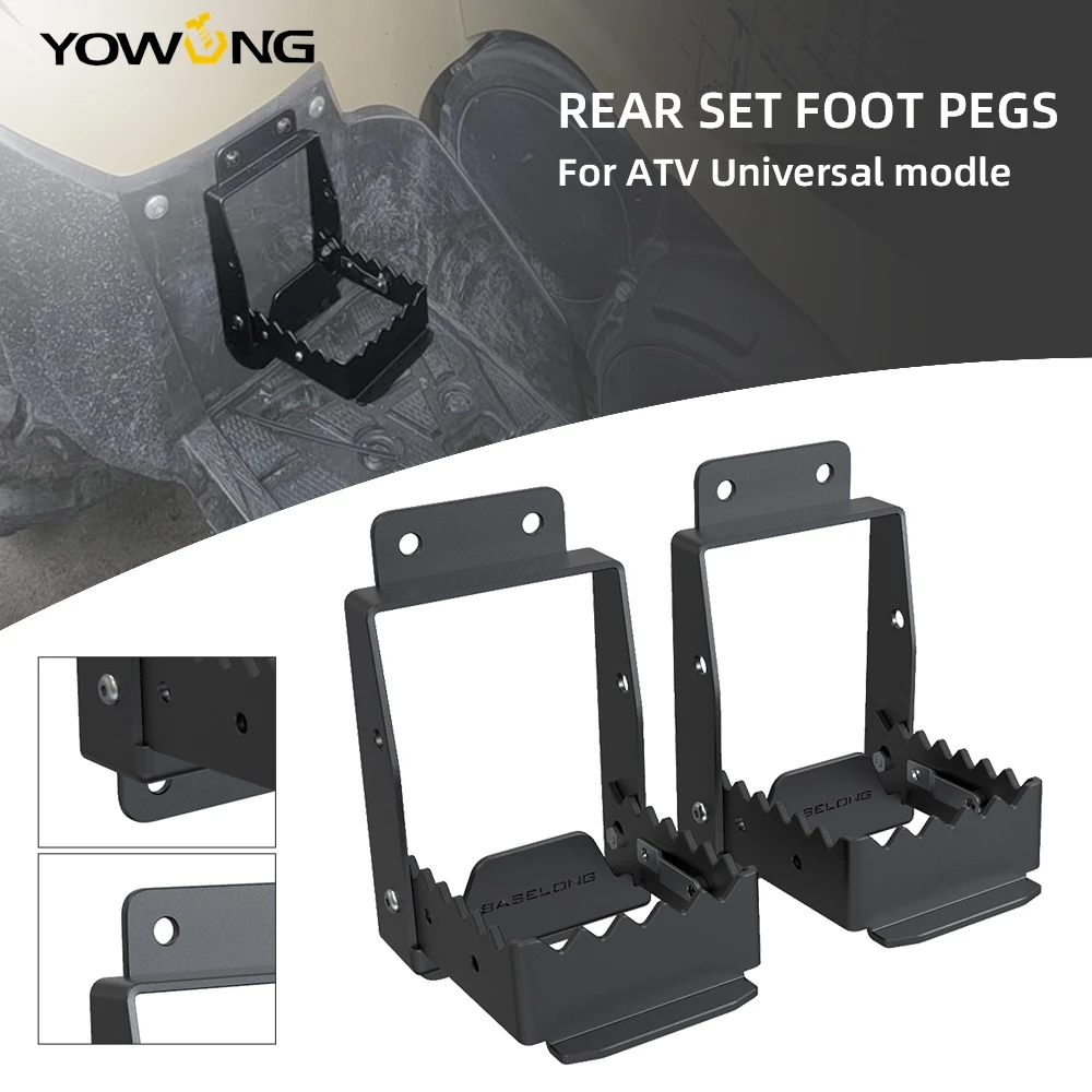 

For Kodiak 450 /700 ATV For CFMOTO KAWASAKI Universal Modle All Years Rear Set Foot Pegs Footrest Foldable 90° Foot Pedal Rest