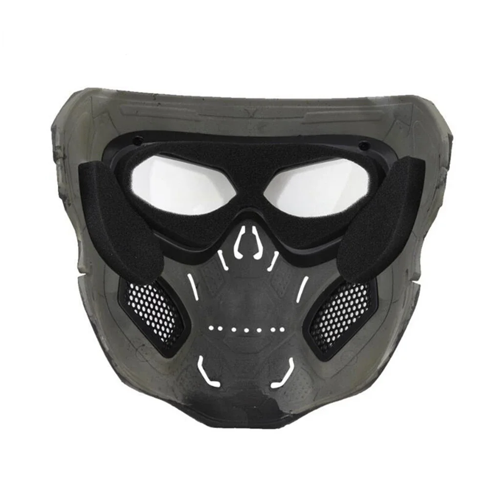 Skull Mask Tactical Full Face Motorcycle Mask with Eye Protection Helmet Cycling Glasses Dirt Bike Motocross Goggles Face Shield