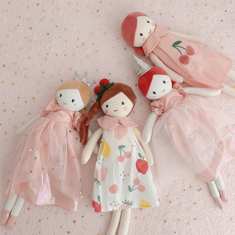 Nortic Style Girl Soft Plush Toy Ballet Shoes Crown Princess Stuffed Doll Home Decor Doll Kids Birthday Gifts Christmas Gifts