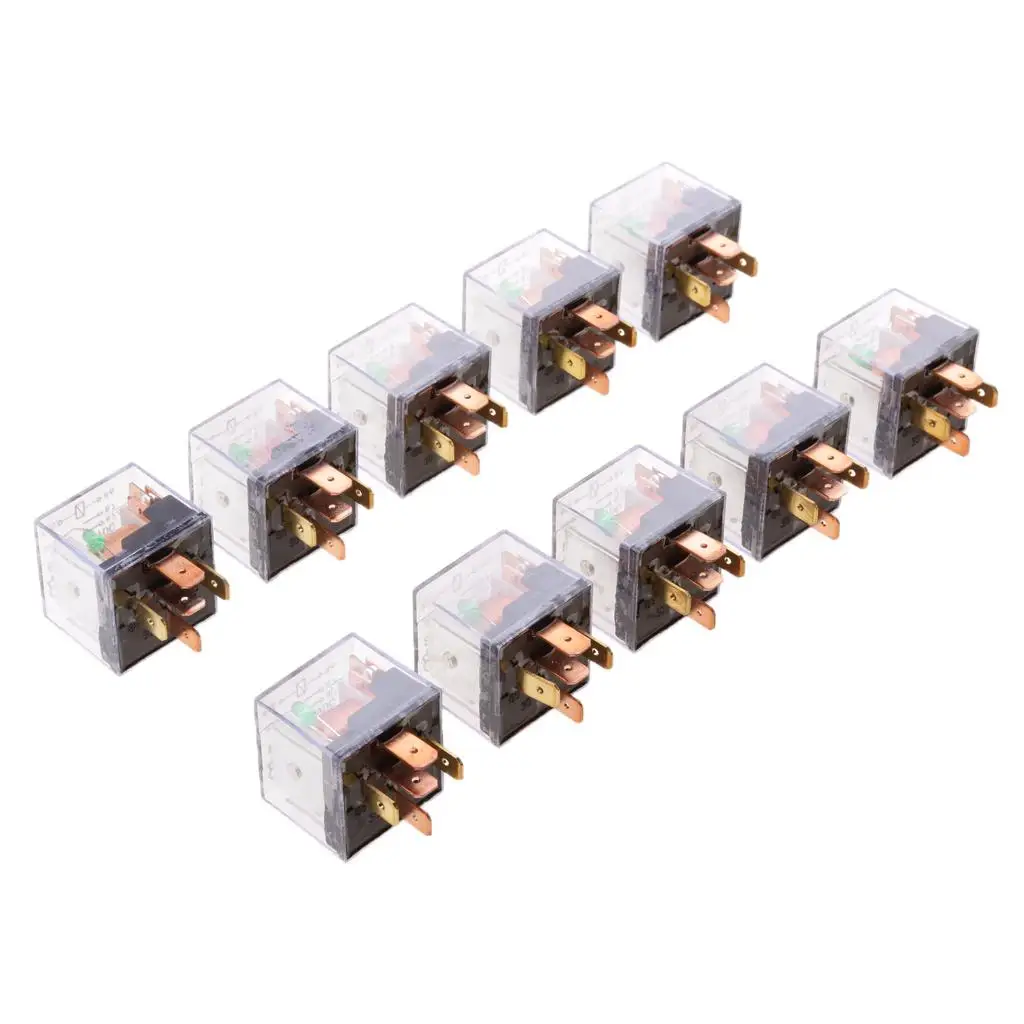 10 Pieces Automotive Electronic 12V 8 5Pins Normally Open SPDT Relay