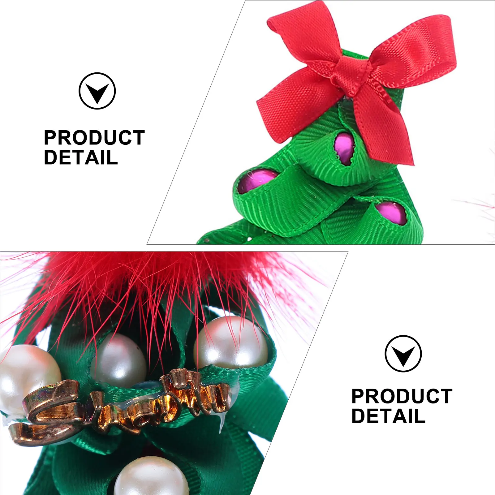 

3 Pcs Beautiful Christmas Hair Barrettes Stylish Patterns Festive Decorations Jewelry
