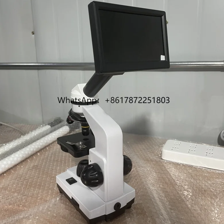 

1pcs Veterinary Basic Biological Microscope with 7inch LED Digital Screen 1000X Sperm Cells Laboratory Medical Microscope