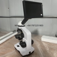 1pcs Veterinary Basic Biological Microscope with 7inch LED Digital Screen 1000X Sperm Cells Laboratory Medical Microscope