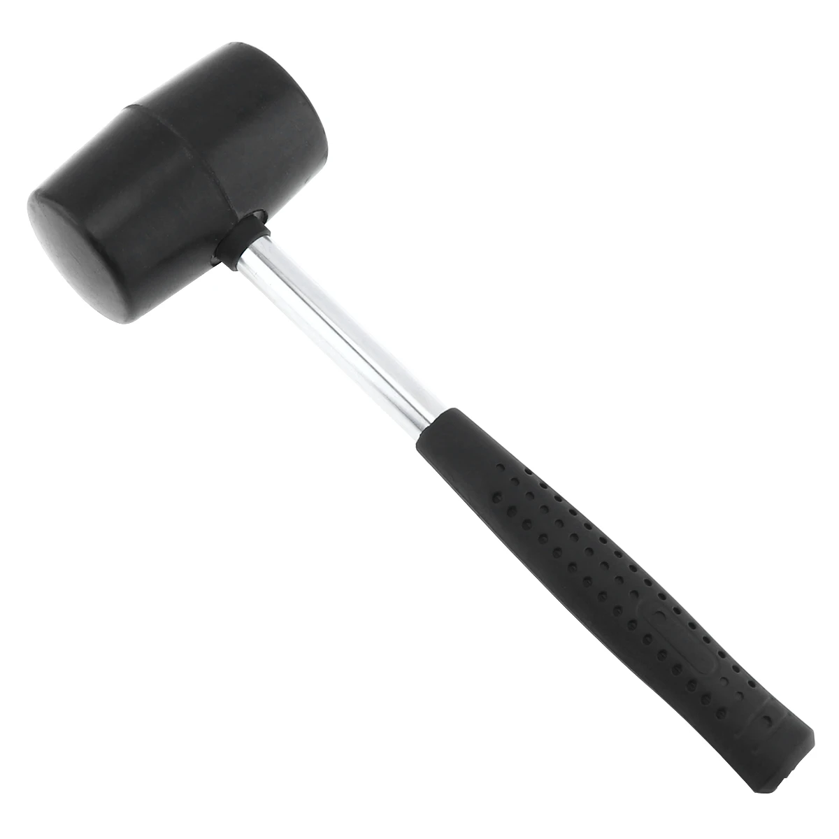 300g/400g Non-elastic Black Rubber Hammer Floor Tile Mallet with Round Head and Non-slip Handle DIY Hand Tool