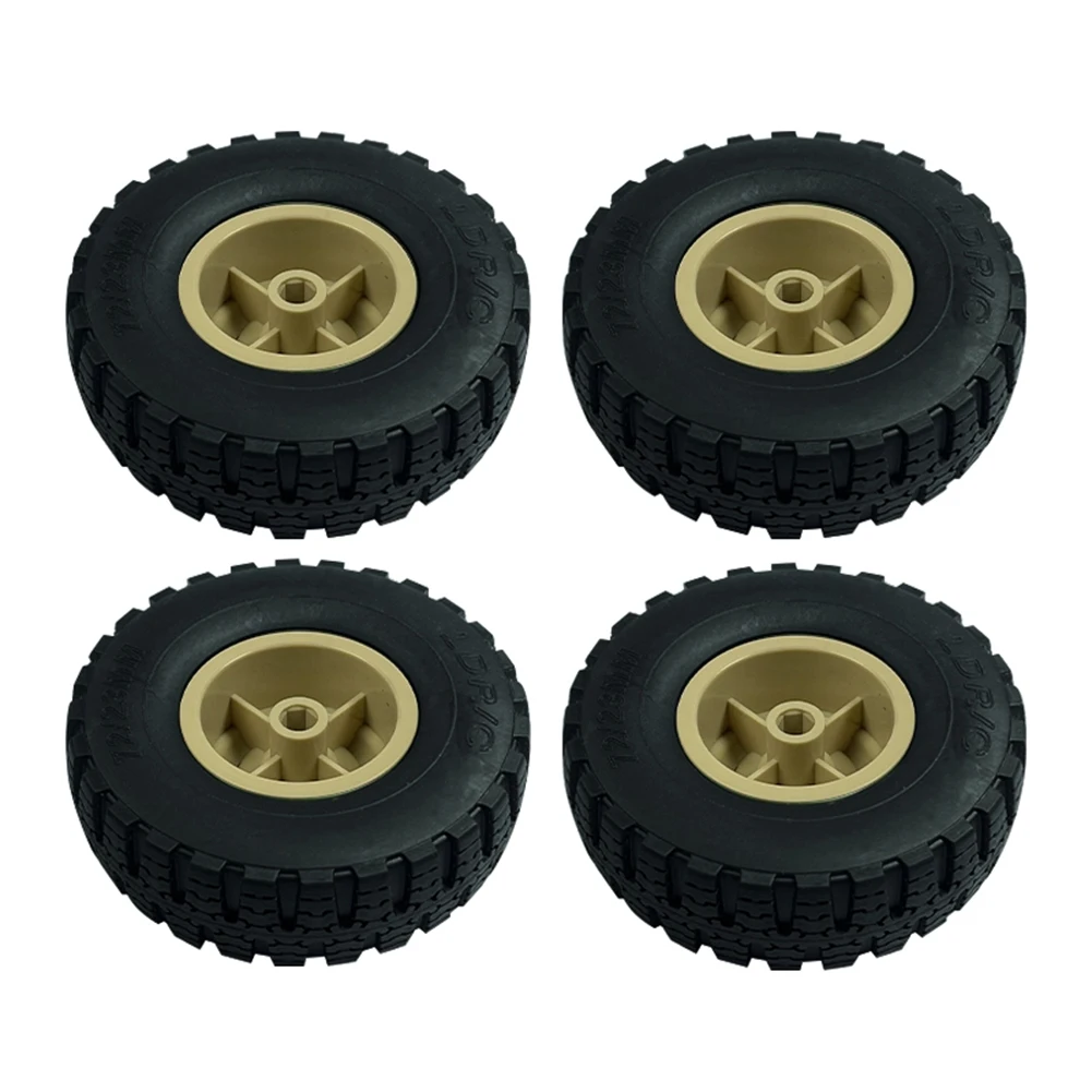 4Pcs -P06 Wheel Tire Tyre for LDRC -P06 P06 Unimog 1/12 RC Truck Car Spare Parts Accessories,Yellow