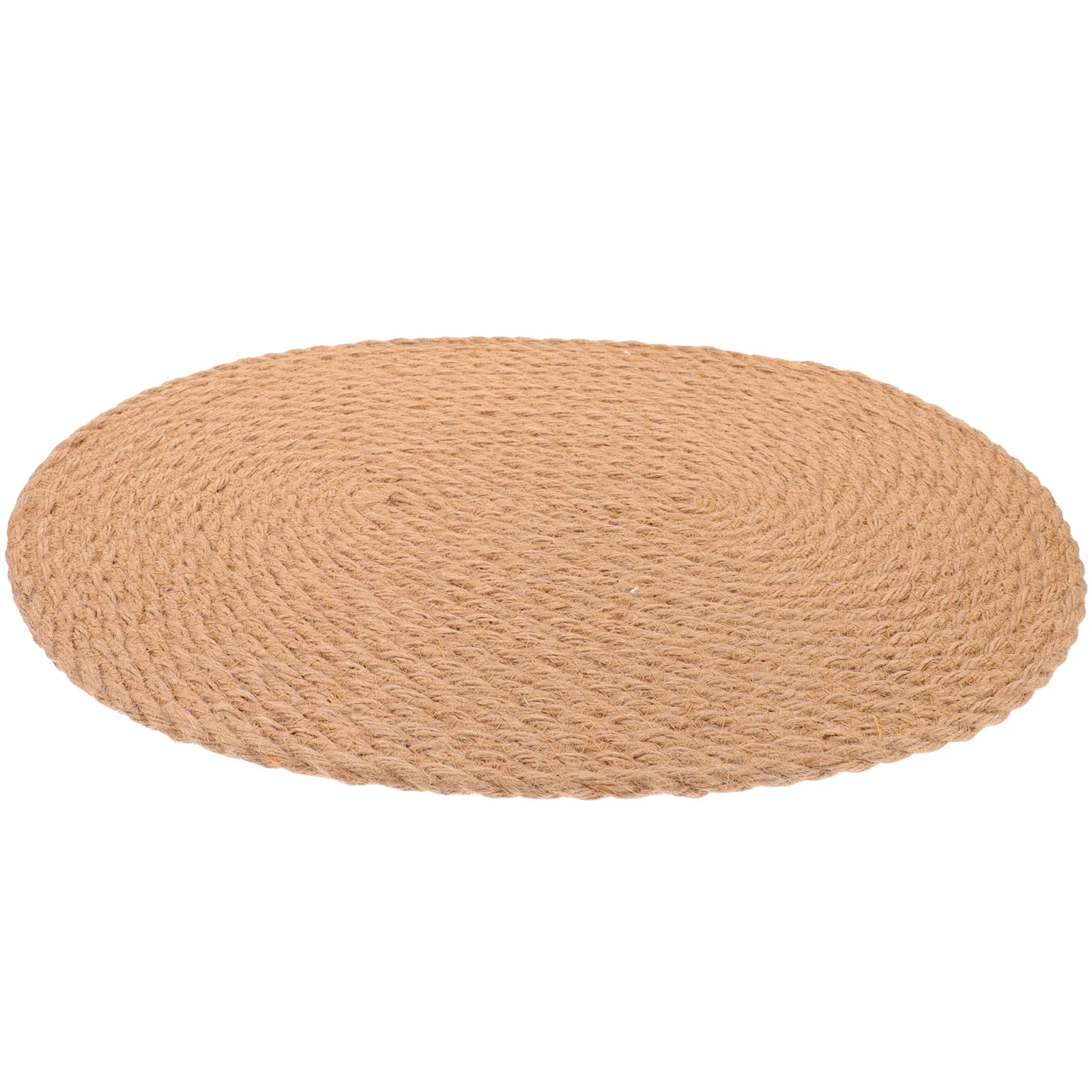 

Handwoven Linen Rope Placemat Heat-Resistant Cutlery Mat Elegant Table Decor Place Mat Woven Cushion