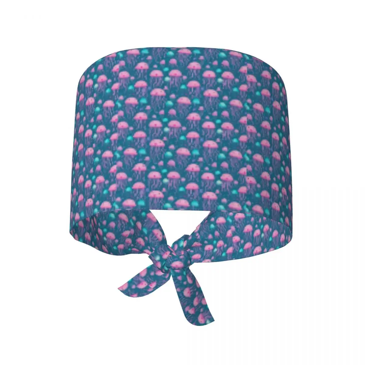 Jellyfish Pattern Elegant Marine Life Design Scrub Hat Doctor Working Surgical Cap Men Women Adjustable Nursing Caps for Dentist