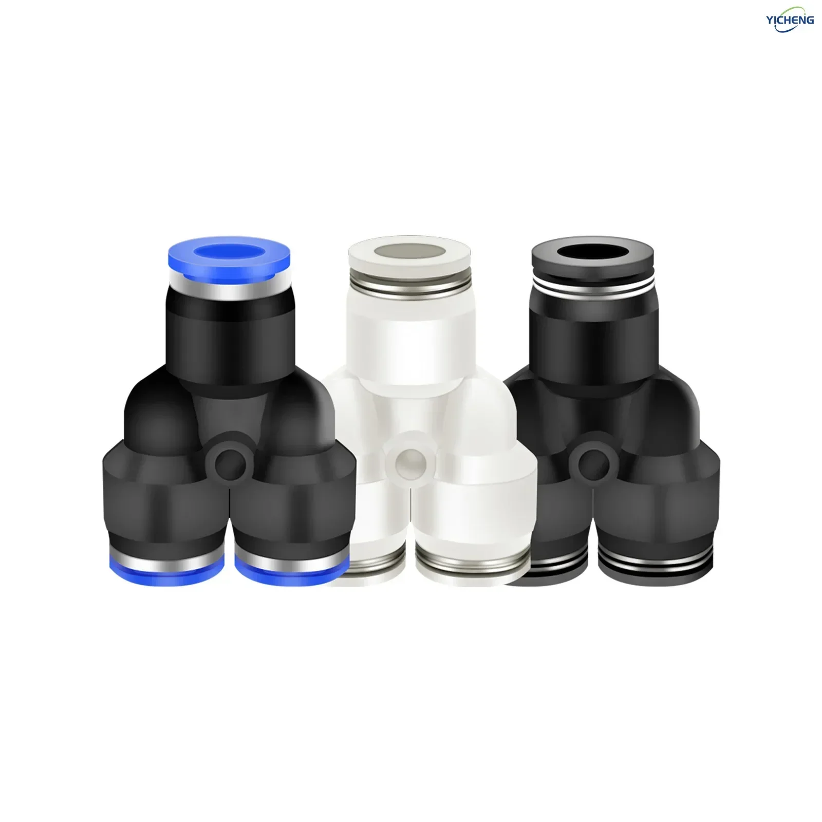 PNEUMATIC Hose Connector 6MM OD Y Spliter Push to Connect Fittings 3 Ways Tube Connect Push Fit Push Lock (Pack of 30)