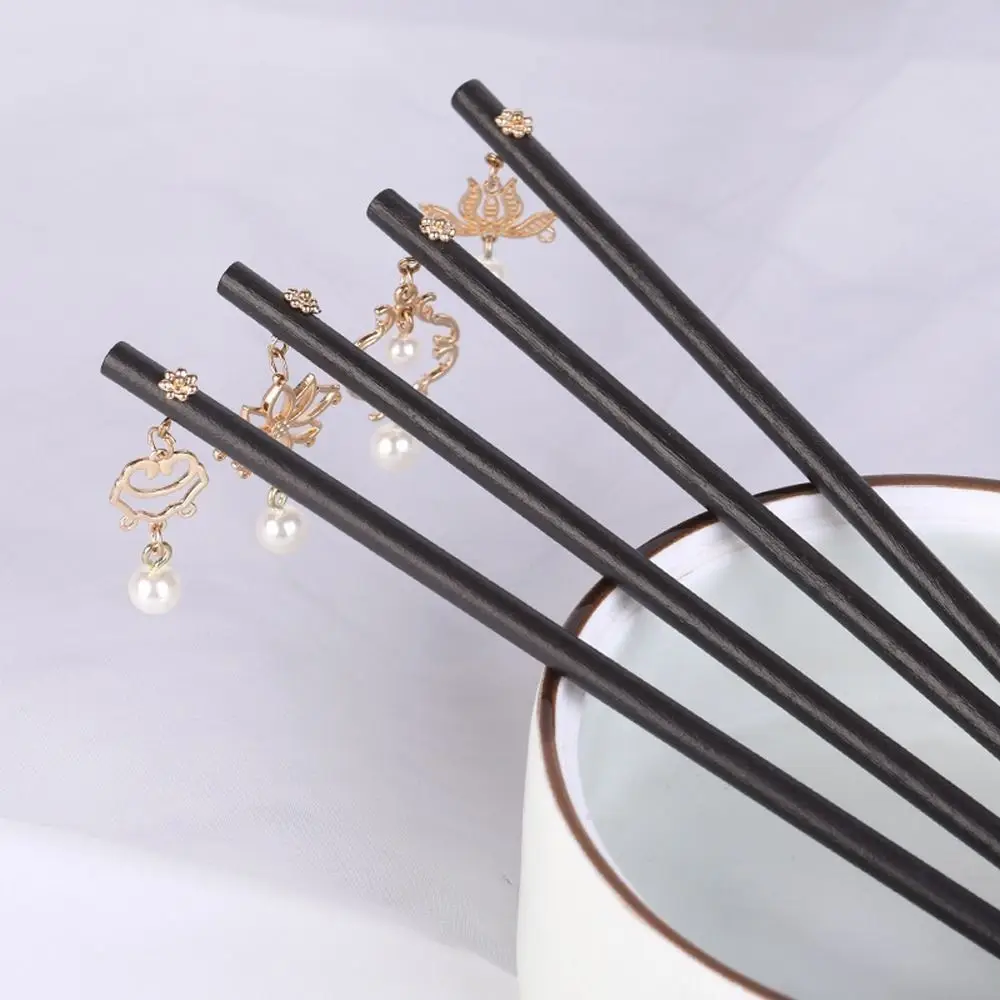 

Sticks Braided Hairpins Flower Pearl Hollow Flower Chinese Hair Fork Korean Hair Clip Wooden Hair Sticks Women Hanfu Hairpins