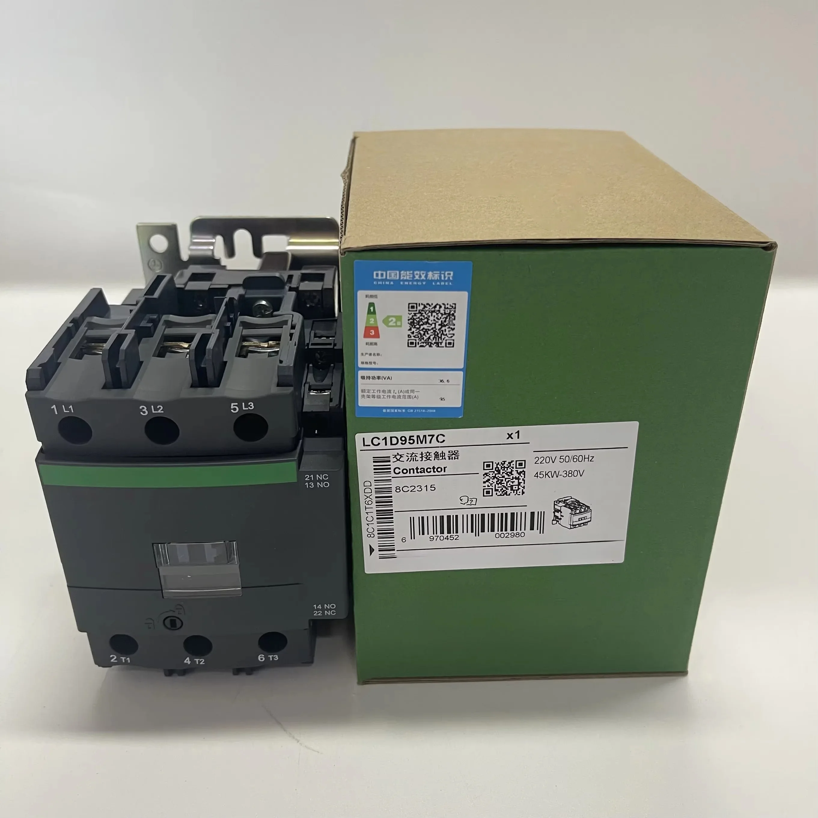 LC1-D95M7C LC1D95M7C LC1D95M7 contactor - 3P(3 NO) - AC-3 - 95 A - 220 V AC 50/60 Hz coil