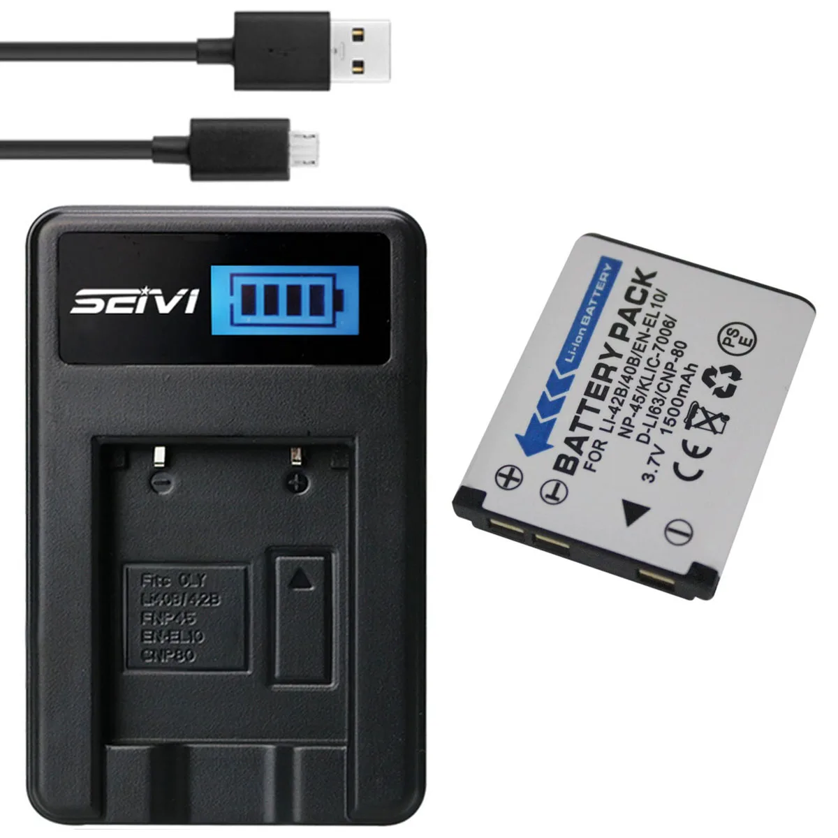 Battery Pack + Charger For Fujifilm FinePix Z10fd, Z20fd, Z30fd
