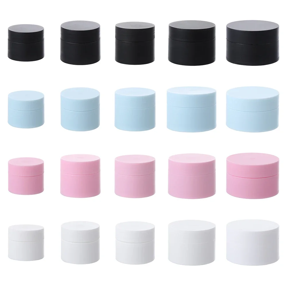 1PC Round Refillable Bottles Plastic Empty Cosmetic Jar Makeup Container Face Cream Eyeshadow Gel Suncreen Perfume Travel Bottle